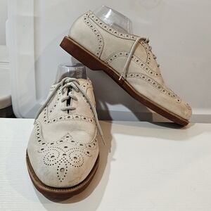 Florsheim Shoes Oxford Suede Beige Leather Men Dress Business Casual Size 10